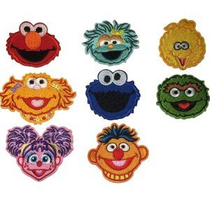 Sesame Street Applique Embroidered Sew on Iron on Patch 3" Tall (8 Pieces) Elmo